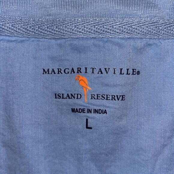 New Jimmy Buffet Margaritaville Carolina Blue Parrot Island Reserve Sweatshirt L - Picture 5 of 10